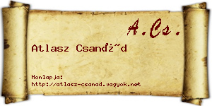 Atlasz Csanád névjegykártya